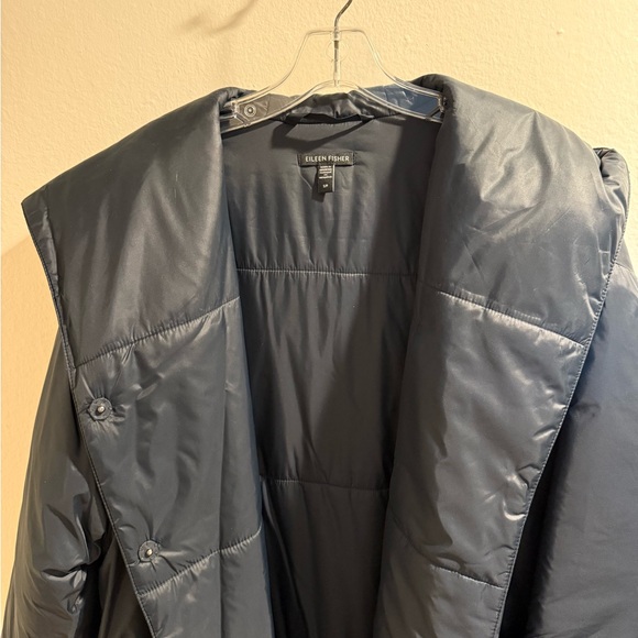 Eileen Fisher Charcoal Puffer Jacket - Picture 5 of 6